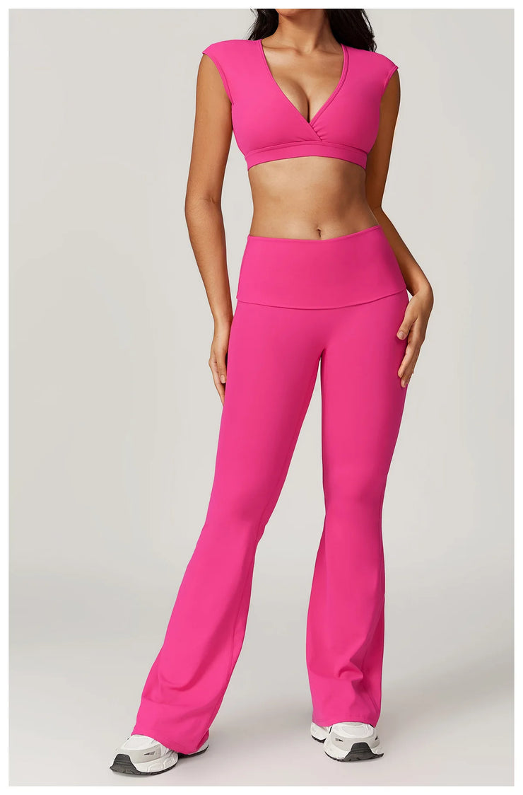 V-Neck Sexy Women Sports  Workout Bra