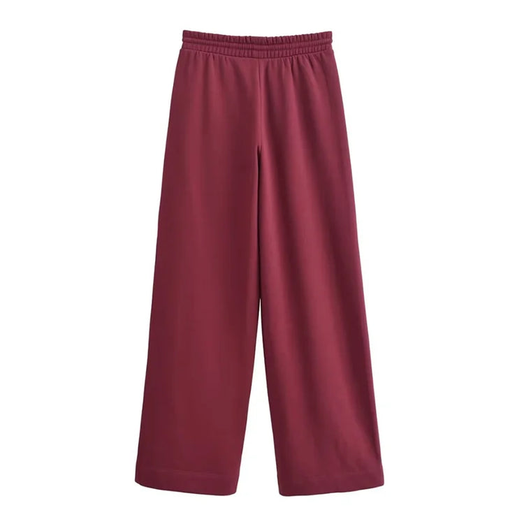Women's Stand Collar Flannel sports set