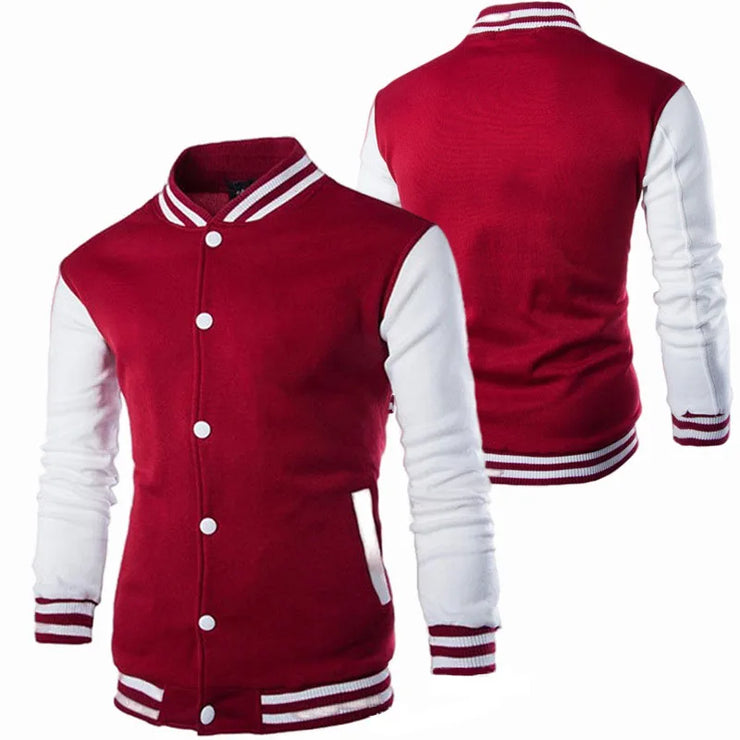 Slim Fit College Varsity Jacket for Men