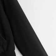 White Zip Up Hoodie Drawstring Long Sleeve