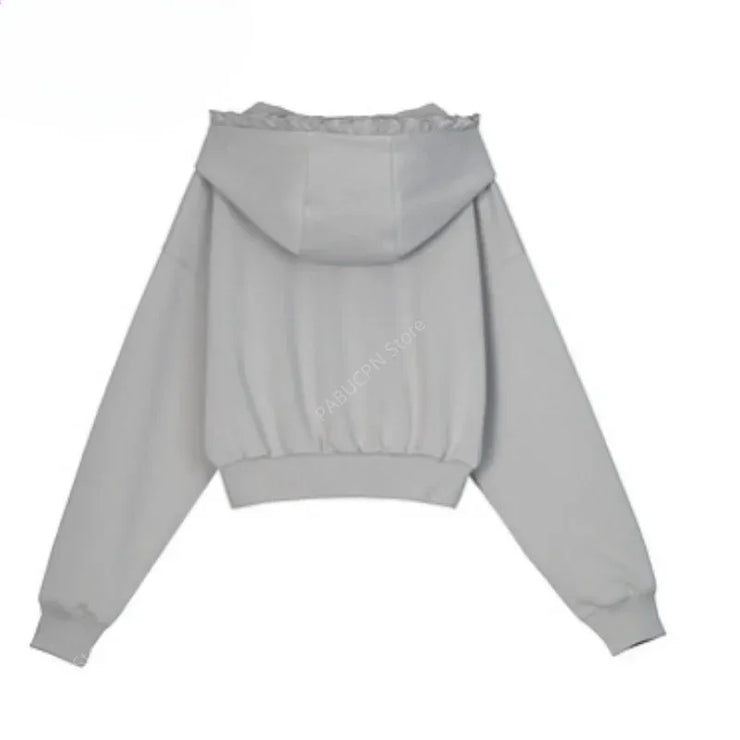Grey Kawaii Mori Girl Versatile Sports Leisure