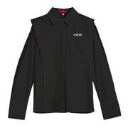 WOMEN'S SOLID OFFICE LONG SLEEVE SINGLE BREASTED SHIRT