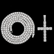Hip Hop Iced Out Cross Pendant Necklace