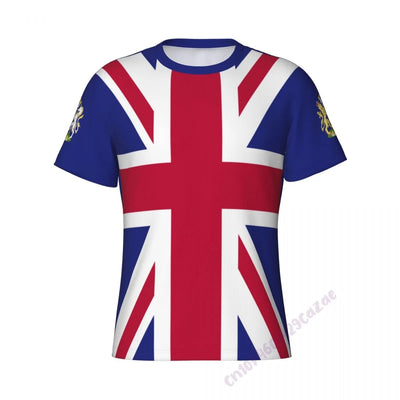 UNITED KINGDOM FLAG 3D RUNNING T-SHIRT FOR MEN