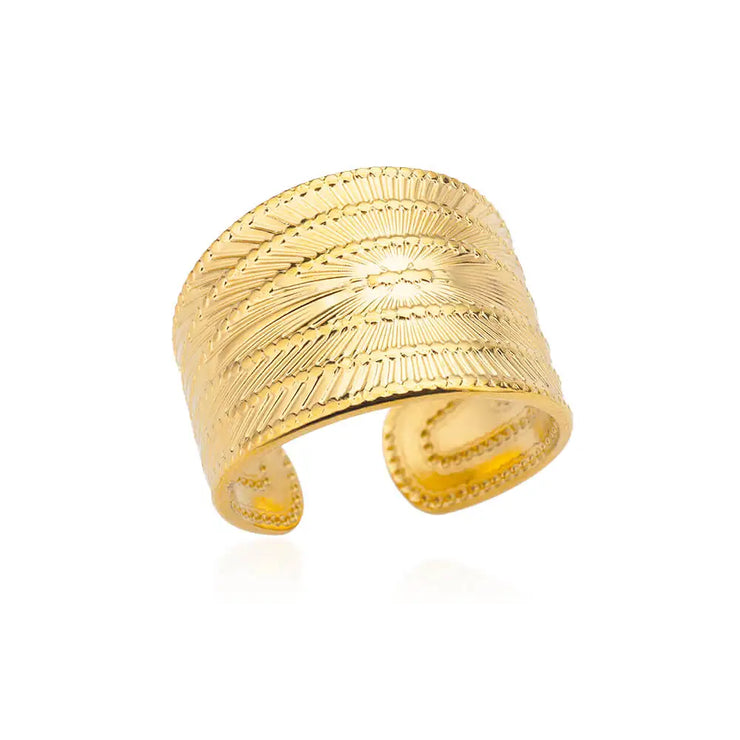 Luxury Double Bead Ball Ring  by DARK