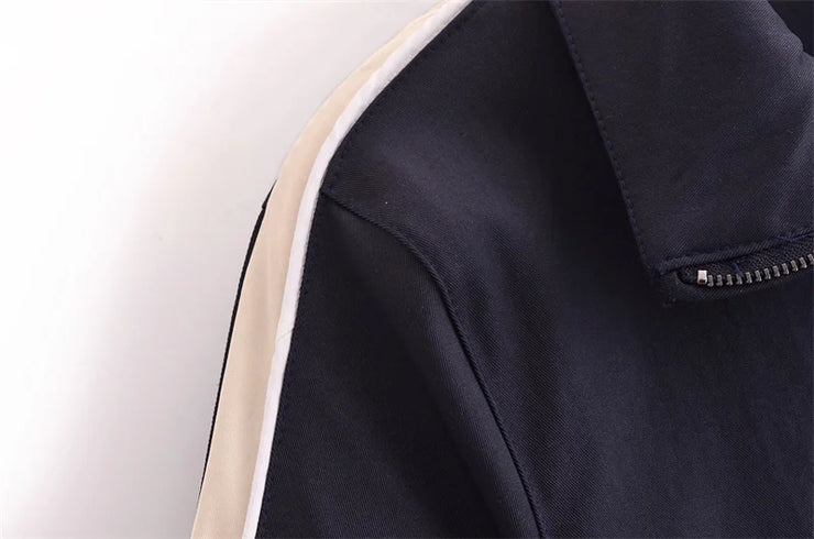 New Fall Side Stripe Long Sleeve Jacket and trouser