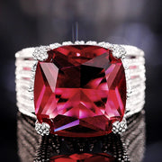 Gorgeous Hyperbole Red Cubic Zirconia Ring