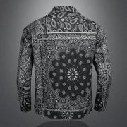 COWBOY OVERSIZED BUTTON BRANDED DENIM COAT