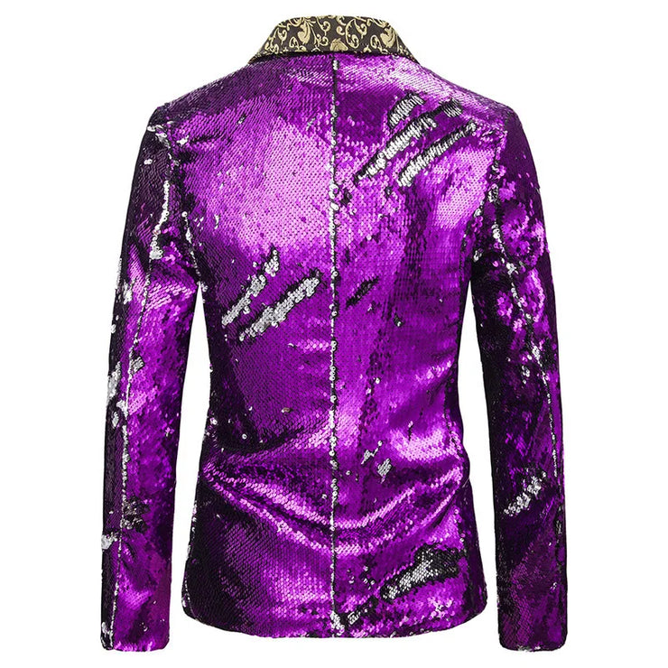 Gold Embroidered V-Neck party jacket