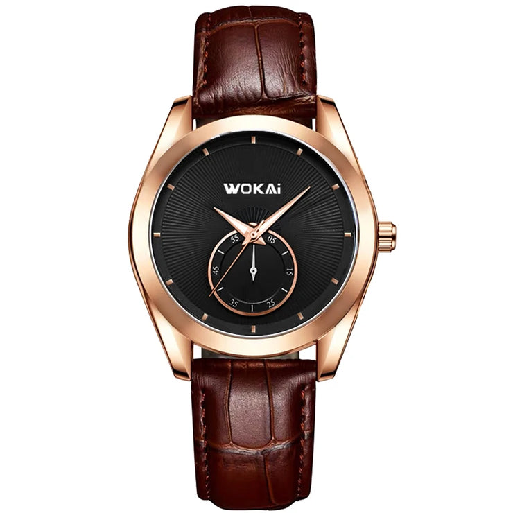 men's leisure belt quartz luminous watch