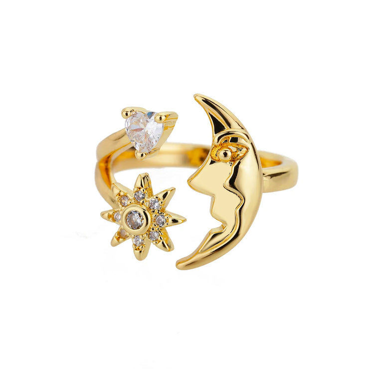 Luxury Double Bead Ball Ring  by DARK