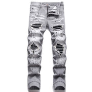 Men's Distressed Stretch Ripped Hip Hop Slim Fit