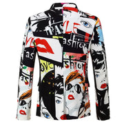 Men's luxury Streetwear printed cropped jacket