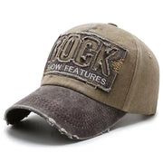 ROCK Embroidery Cotton Baseball Cap