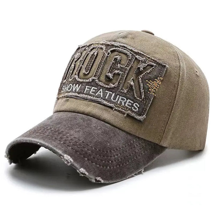ROCK Embroidery Cotton Baseball Cap