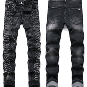 EH·MD® Diamond Embroidered  Cotton Stretch Denim