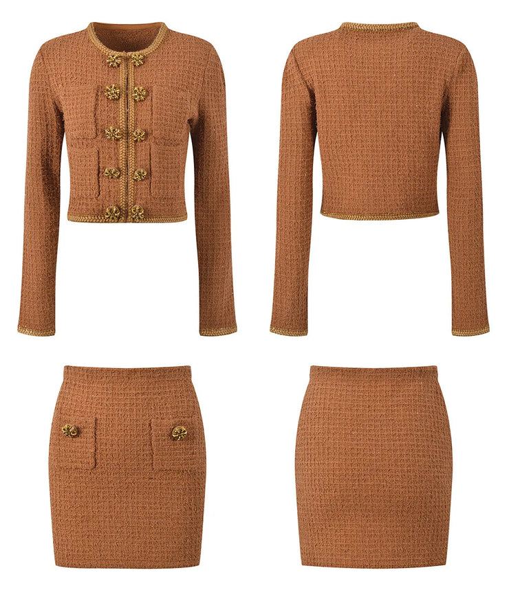 Luxury Knitting Cardigans Set