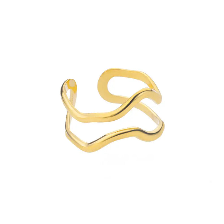 Luxury Double Bead Ball Ring  by DARK