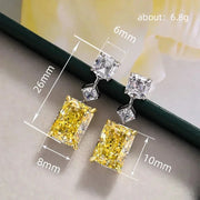 Luxury Bright Yellow Crystal Earrings