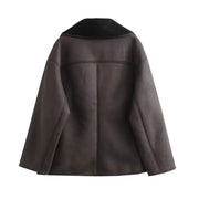 Luxury Thick Wool Blend Faux Leather Jackets