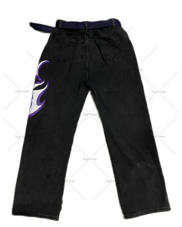 Street Hip-hop Personalized Versatile Multi-pocket Jeans