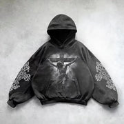 Men Vintage High Street Hooded Sweatshirt