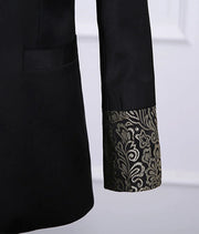 Luxury Gold Floral Embroidery  Suit for men