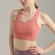 WOMENS SOLID ATHLETIC YOGA CROP TOP