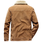 Winter Zipper  Velvet Overcoat Corduroy Men's