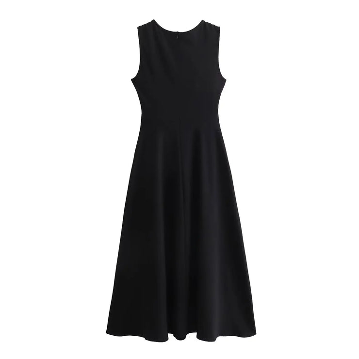 Vintage Chic Casual Patchwork O-Neck Sleeveless