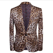 luxury velvet Leopard Printed suit