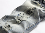 Men's Distressed Stretch Ripped Hip Hop Slim Fit