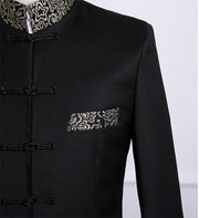 Luxury Gold Floral Embroidery  Suit for men