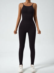 Women Backless Cross Seamless Gym Jumpsuit