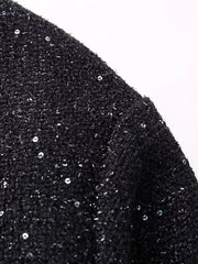 ZaZevity TRAF Women Shiny Sequin Jacket