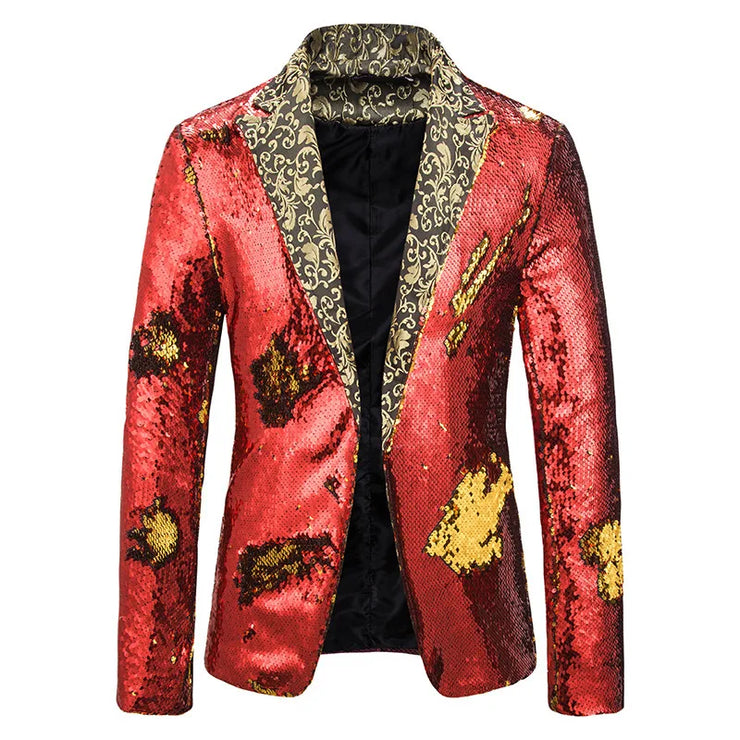 Gold Embroidered V-Neck party jacket