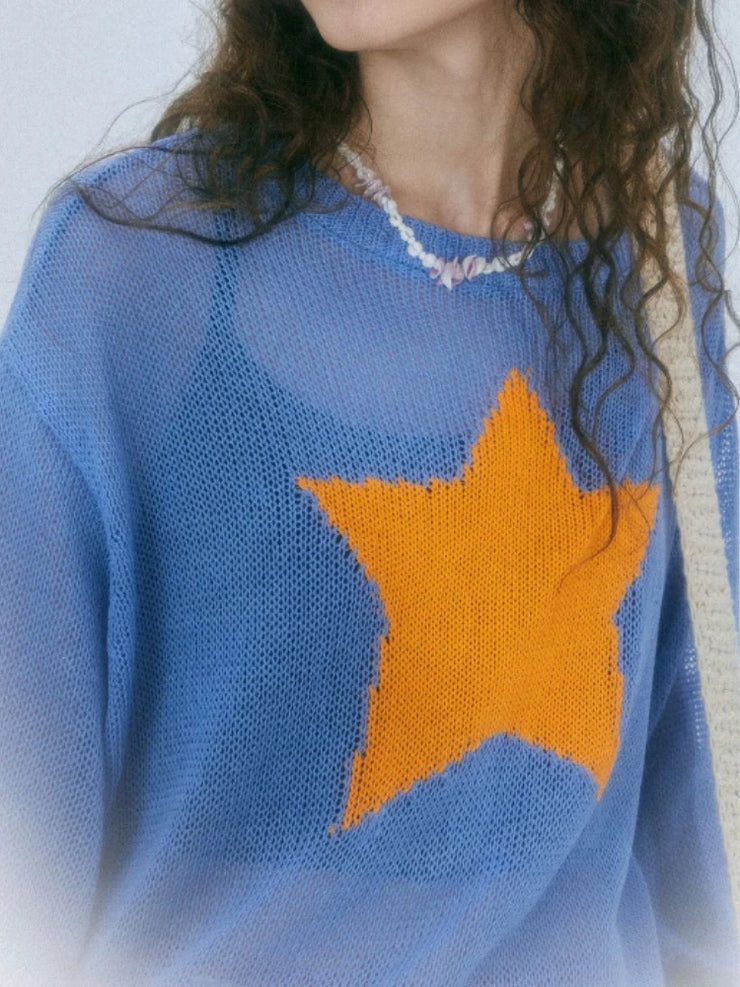 VINTAGE AUTUMN  GRAPHIC FASHION KNITTED LONG SLEEVE