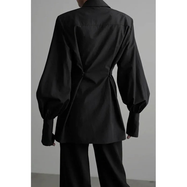 DEEPTOWN BLACK LONG SLEEV SHIRT FOR WOMEN