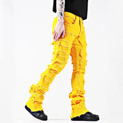 Vintage Punk Style Distressed Ankle Length Denim