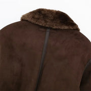 Luxury Standing Neck Contrast Strap Decoration Loose Double sided Jacket