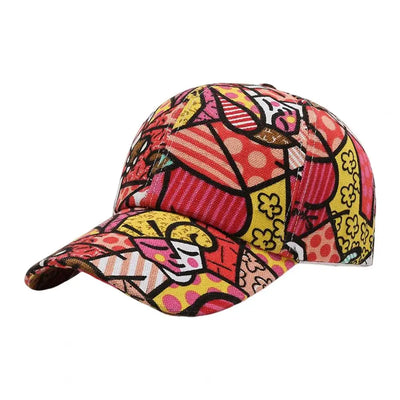 Fashion Graffiti printing cotton Shade Hiking cap