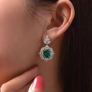Gorgeous Green Cubic Zirconia Earrings