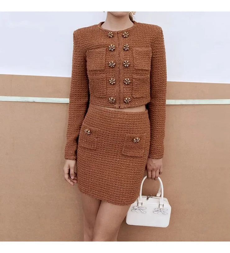 Luxury Knitting Cardigans Set