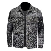 COWBOY OVERSIZED BUTTON BRANDED DENIM COAT