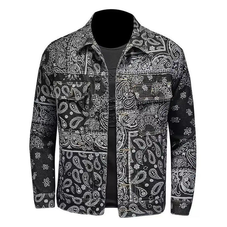 COWBOY OVERSIZED BUTTON BRANDED DENIM COAT