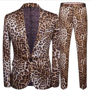 luxury velvet Leopard Printed suit