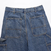 FOG DRIFT SUMMER SIMPLE  CASUAL LOOSE ZIPPER SOLID SHORT