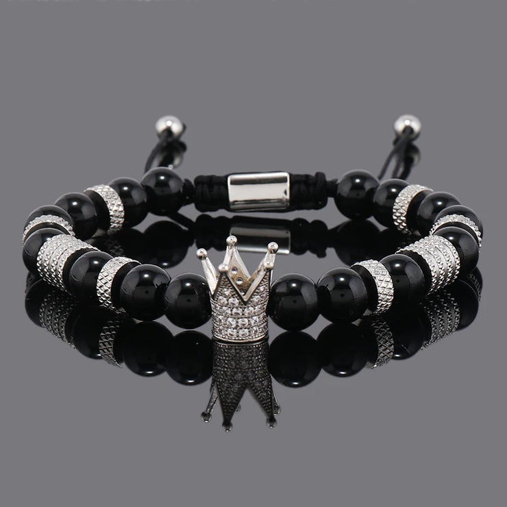 Luxury Natural Stone Beads Stainless Steel