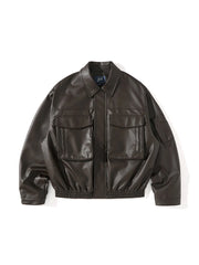 Mauroicardi  Vintage Cool Black Brown Soft leather jacket