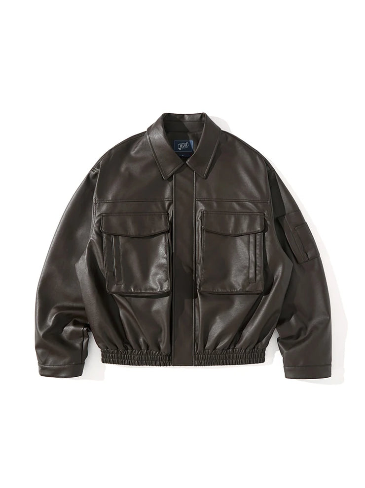 Mauroicardi  Vintage Cool Black Brown Soft leather jacket